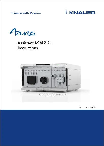 KNAUER Assistant Library | System Manuals & Guides